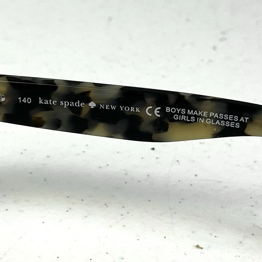 Kate Spade Eyeglasses Frame Jaydee Black Gold/Tortoise Cat Eye 140 Hard Case